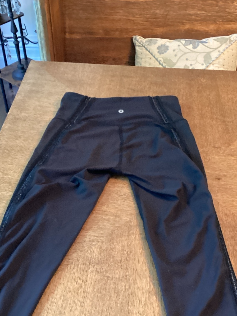 lululemon athletica Kids Black Performance Leggings with Subtle Logo